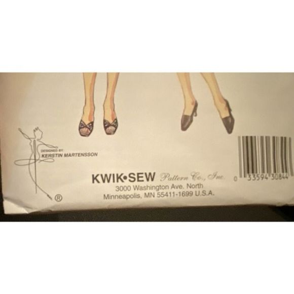 NEW UNCUT KwikSew Pattern #3084 Misses Fitted Top & Skirt Size (XS-S-M-L-XL) - Picture 3 of 7